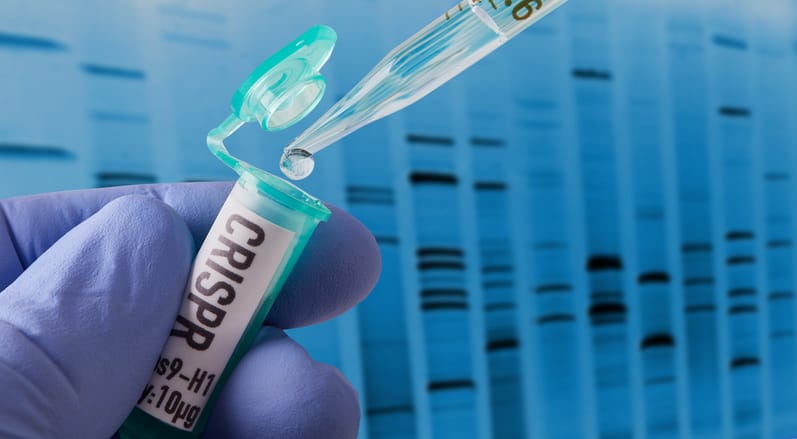 Photo shows CRISPR genomic research