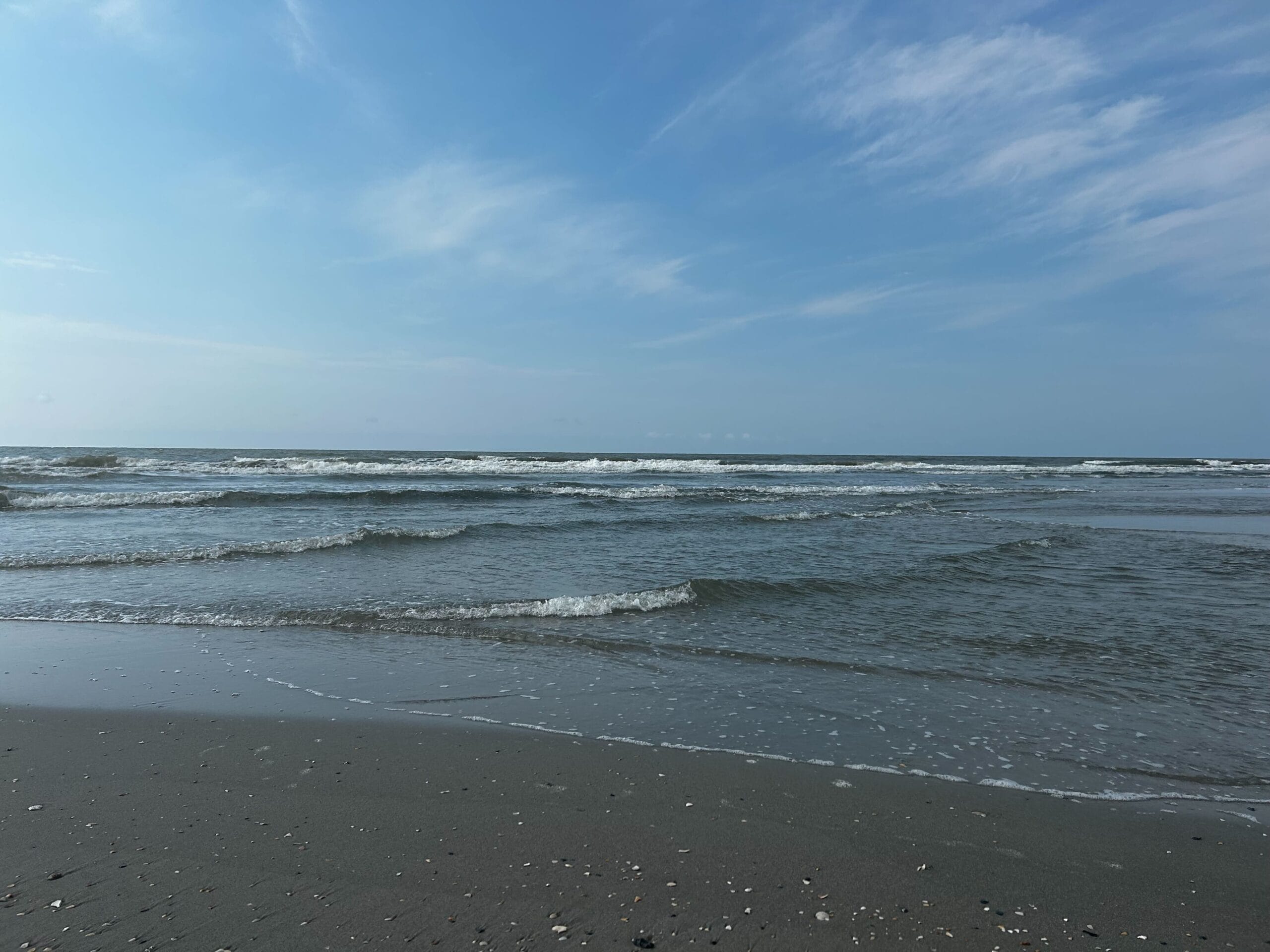 The beach in Oak Island, North Carolina