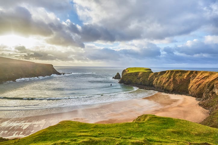 Malinbeg Beach situated at Malin Head in Dongegal County sits at the very tip of North Ireland.